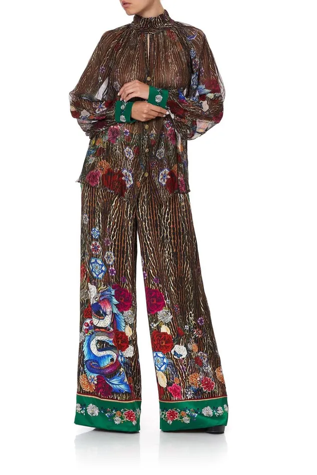 Women Tops Camilla Raglan Button Up Shirt Jewel Of Jupiter