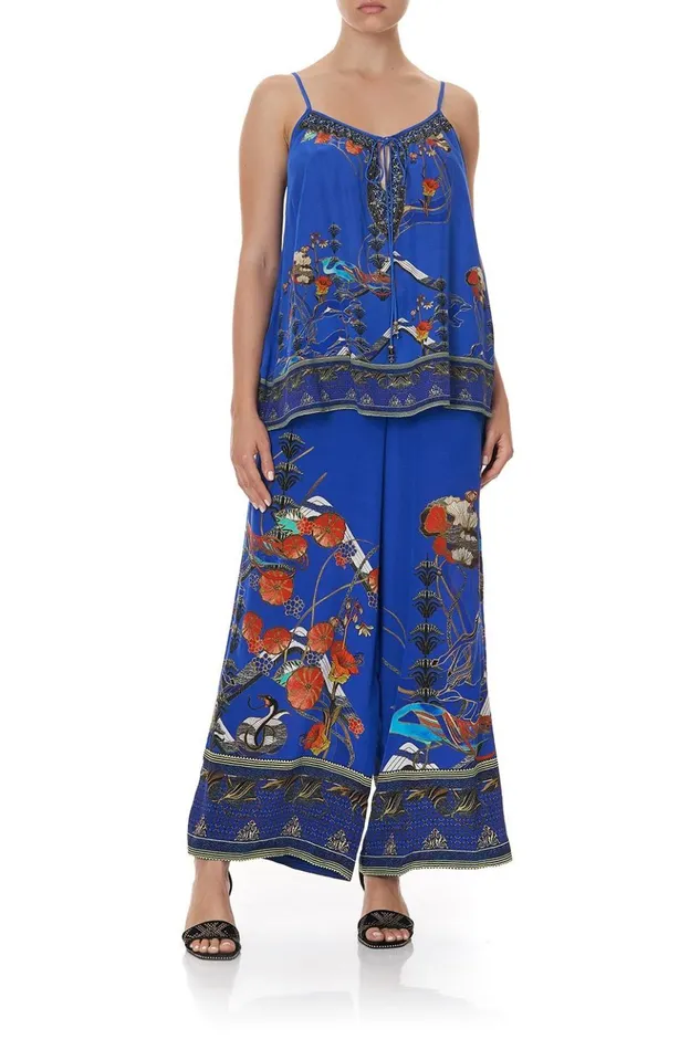 Women Tops Camilla Strap Top With Tie Front Detail Tree Of Life