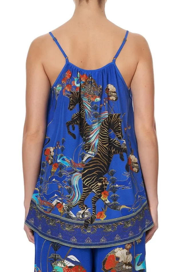Women Tops Camilla Strap Top With Tie Front Detail Tree Of Life