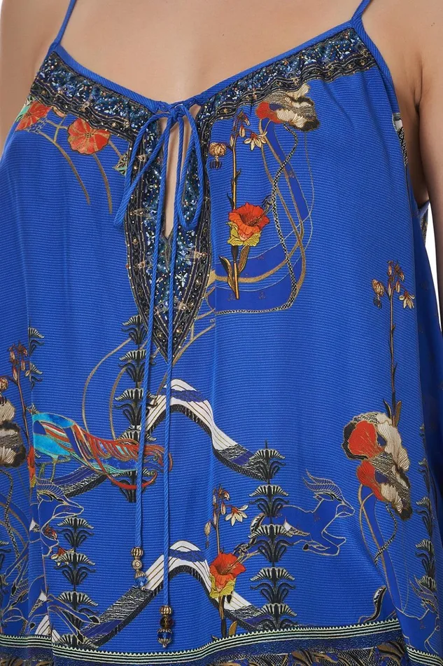 Women Tops Camilla Strap Top With Tie Front Detail Tree Of Life
