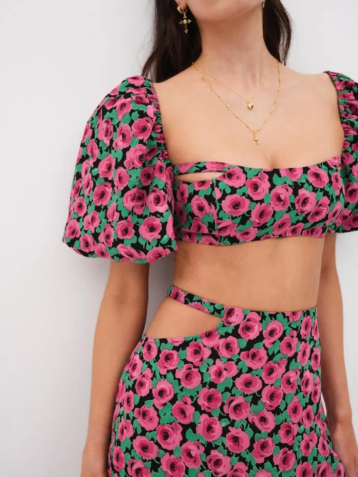 Women Tops For Love and Lemons Dolcetto Crop Top Red Women Tops For Love and Lemons Dolcetto Crop Top Red