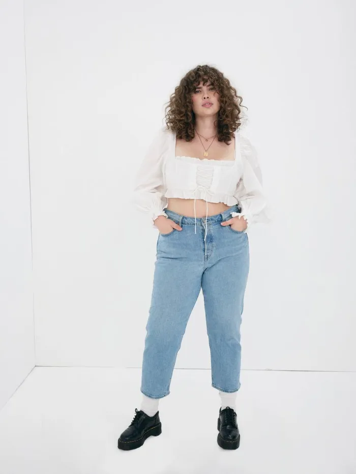 Women Tops For Love and Lemons Heather Long Sleeve Corset Top White Women Tops For Love and Lemons Heather Long Sleeve Corset Top White
