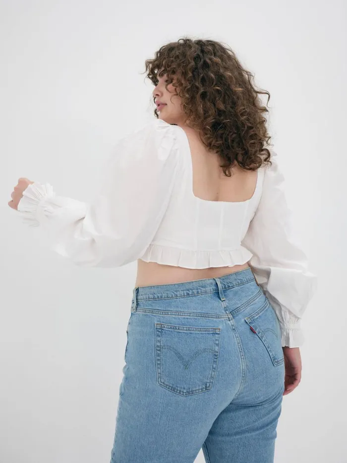 Women Tops For Love and Lemons Heather Long Sleeve Corset Top White Women Tops For Love and Lemons Heather Long Sleeve Corset Top White
