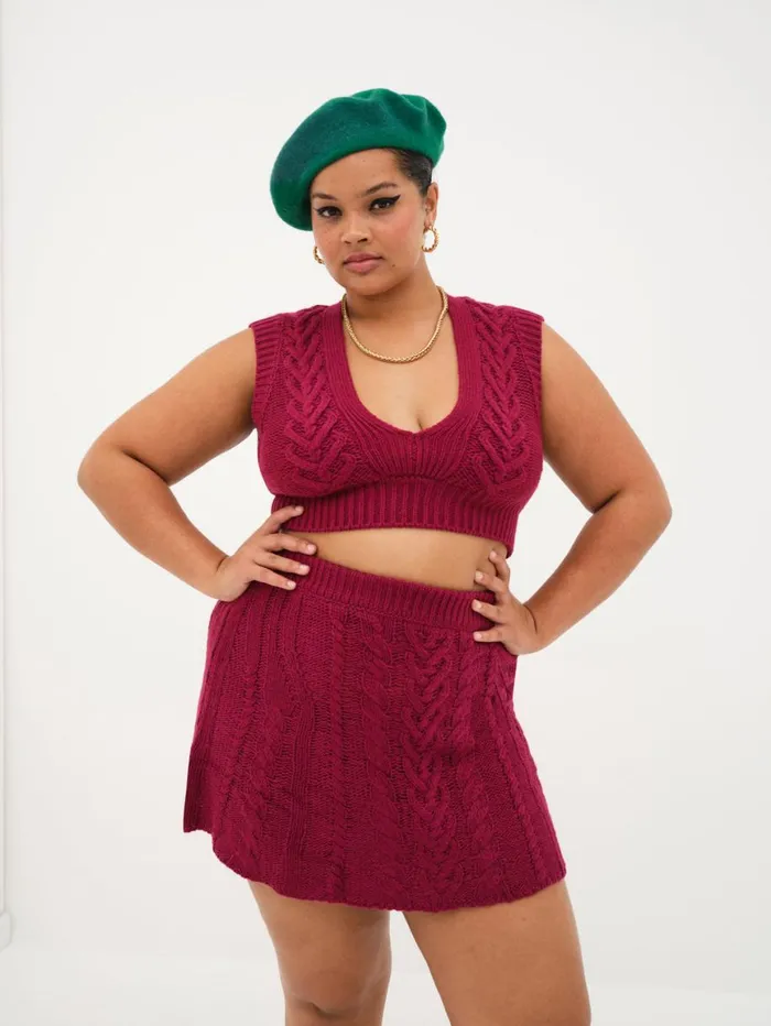 Women Tops For Love and Lemons Layton Cropped Vest Red Women Tops For Love and Lemons Layton Cropped Vest Red