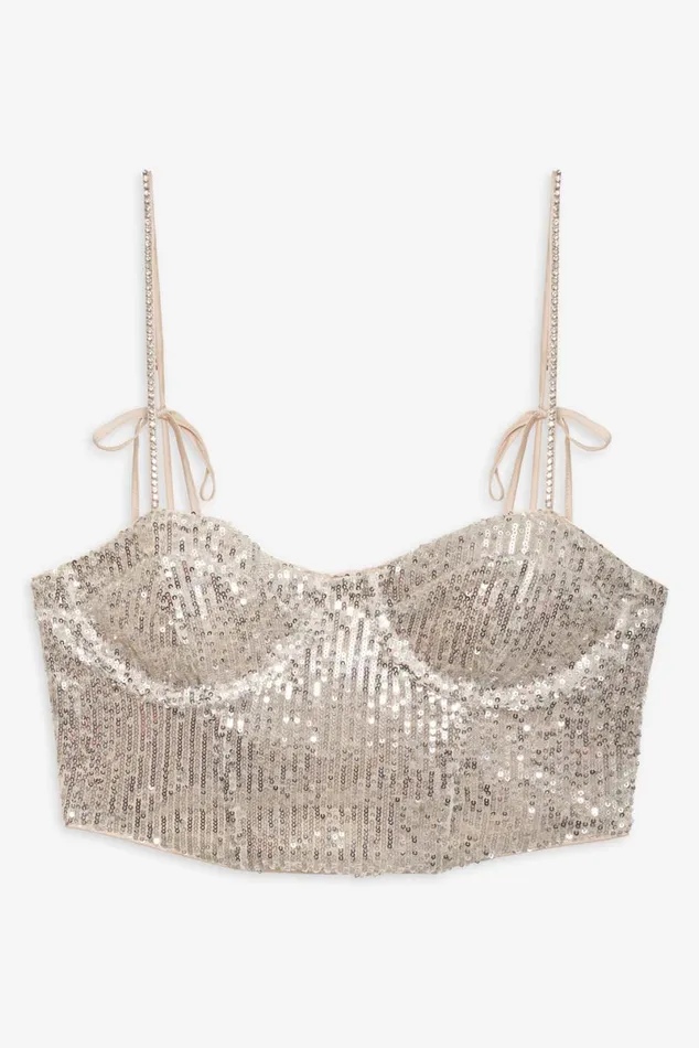 Women Tops For Love and Lemons Tia Top Silver Women Tops For Love and Lemons Tia Top Silver