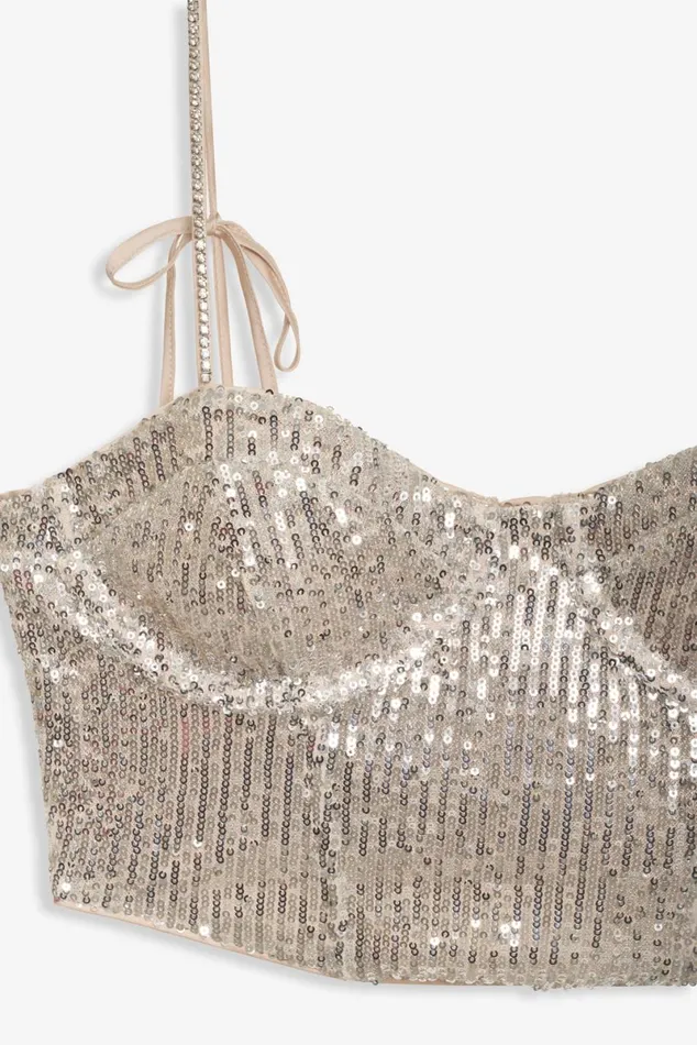 Women Tops For Love and Lemons Tia Top Silver Women Tops For Love and Lemons Tia Top Silver