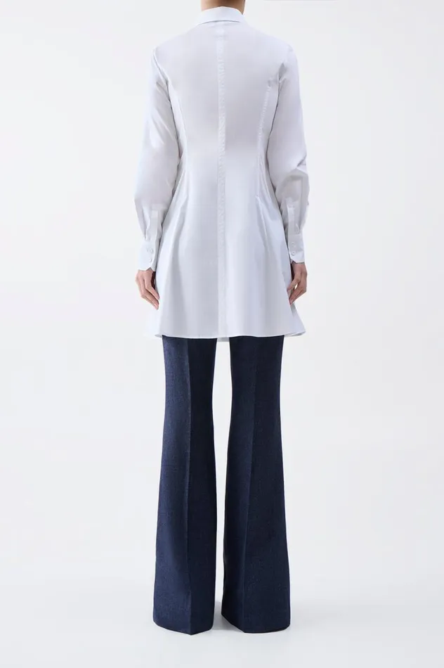 Women Tops Gabriela Hearst Garcia Top In White Sea Island Cotton Poplin
