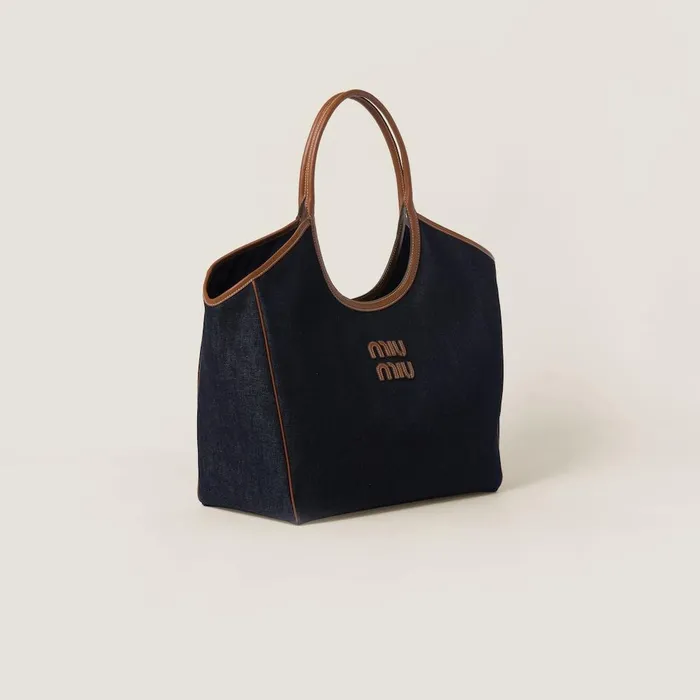 Women Totes Miu Miu IVY Denim Bag Bluebrandy Women Totes Miu Miu IVY Denim Bag Bluebrandy