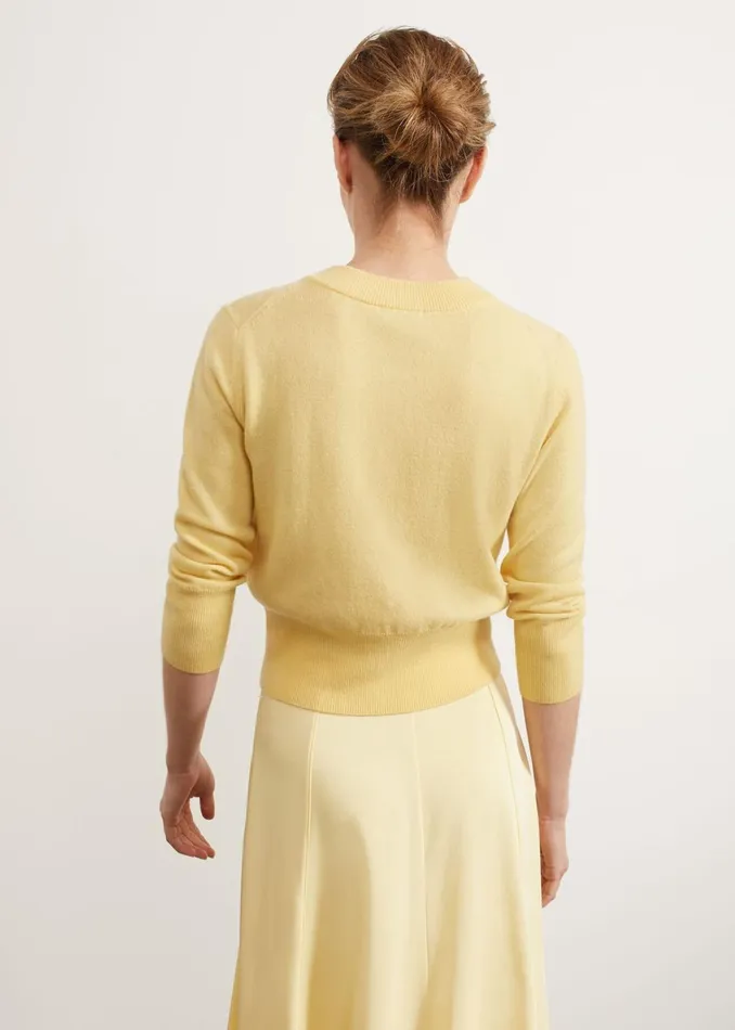 Women Tresco Wool Cashmere Cardigan Lemon Hobbs Jumpers and Cardigans