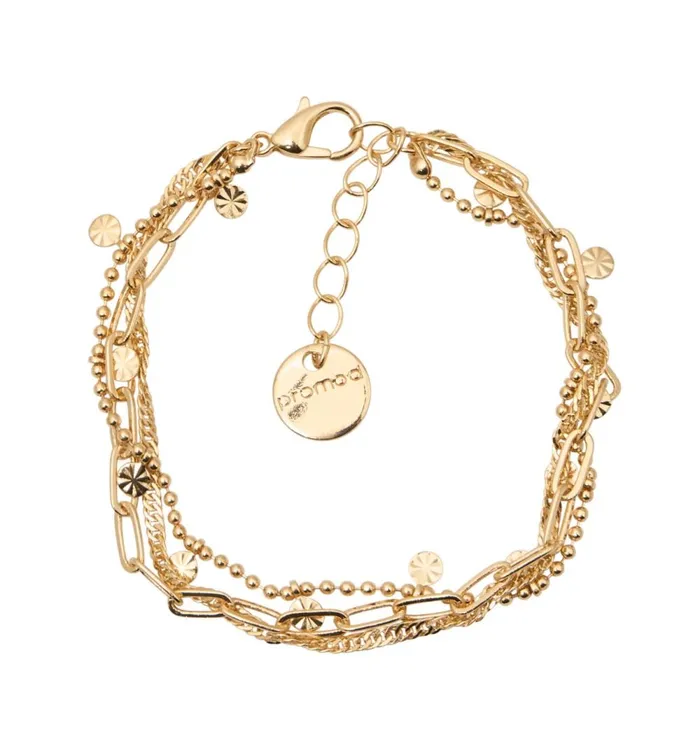 Women TripleStrand Bracelet 8211 Gold Promod Jewellery