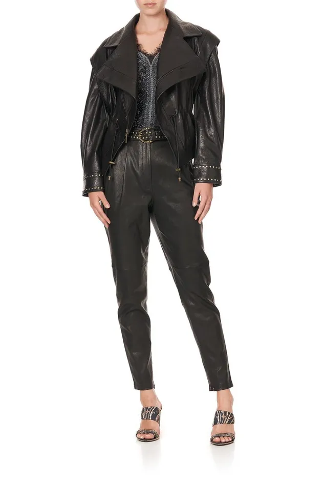 Women Trousers and Leggings Camilla Belted Trouser With Draped Side 8211 Flow Studio 54