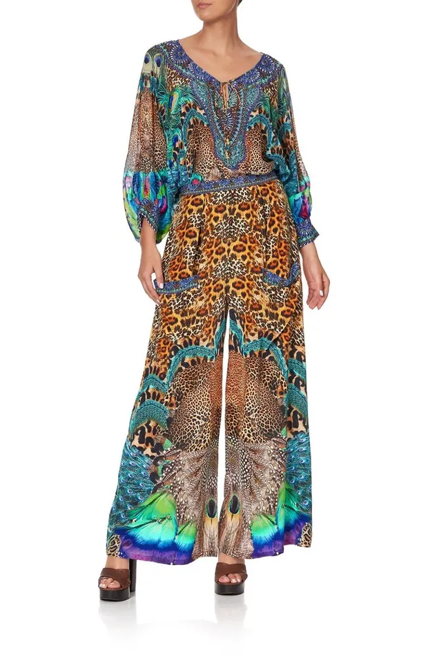Women Trousers and Leggings Camilla Wide Leg Trouser With Front Pockets Mother Xanadu