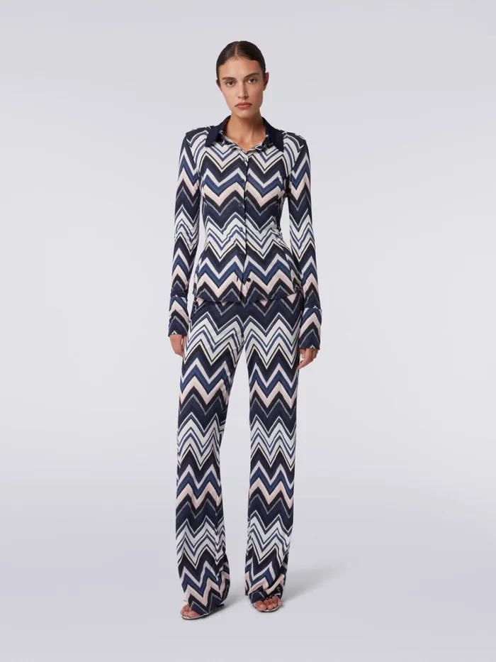 Women Trousers In Viscose With Zigzag Print Multicoloured Missoni Trousers