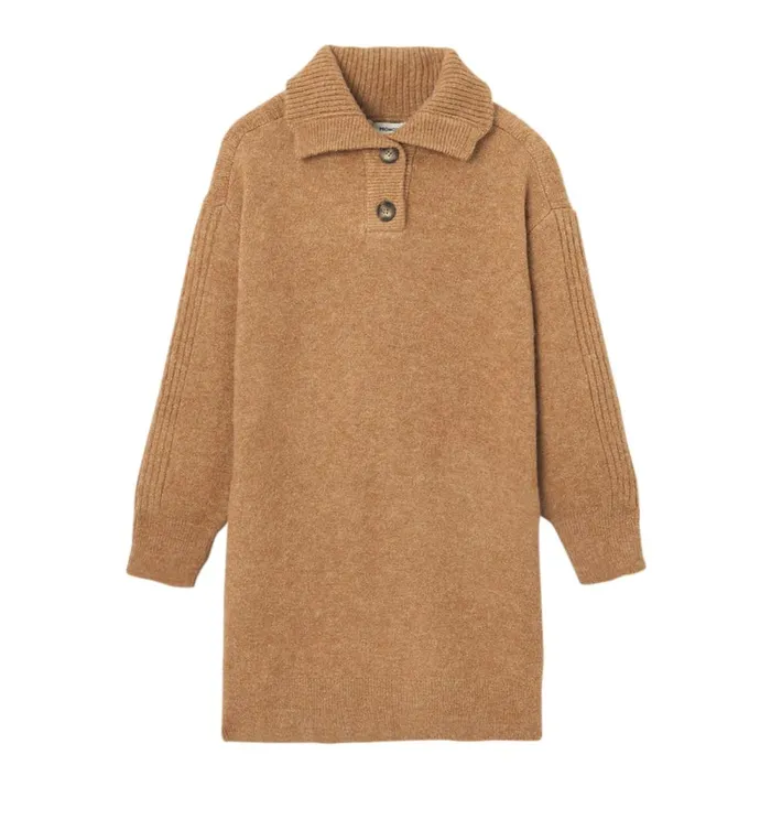 Women Trucker Neckline Jumper Dress 8211 Caramel Promod Dresses Women Trucker Neckline Jumper Dress 8211 Caramel Promod Dresses