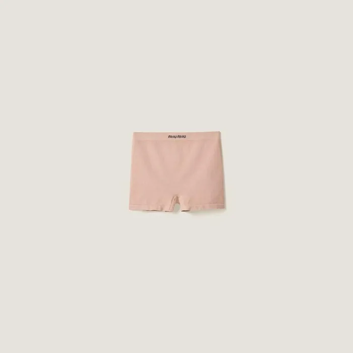 Women Underwear And Beachwear Miu Miu Seamless Boxer Shorts Nude Beige