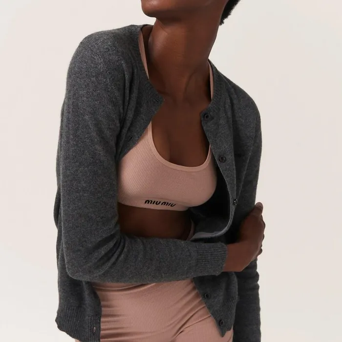 Women Underwear And Beachwear Miu Miu Seamless Racerback Top Nude Beige Women Underwear And Beachwear Miu Miu Seamless Racerback Top Nude Beige