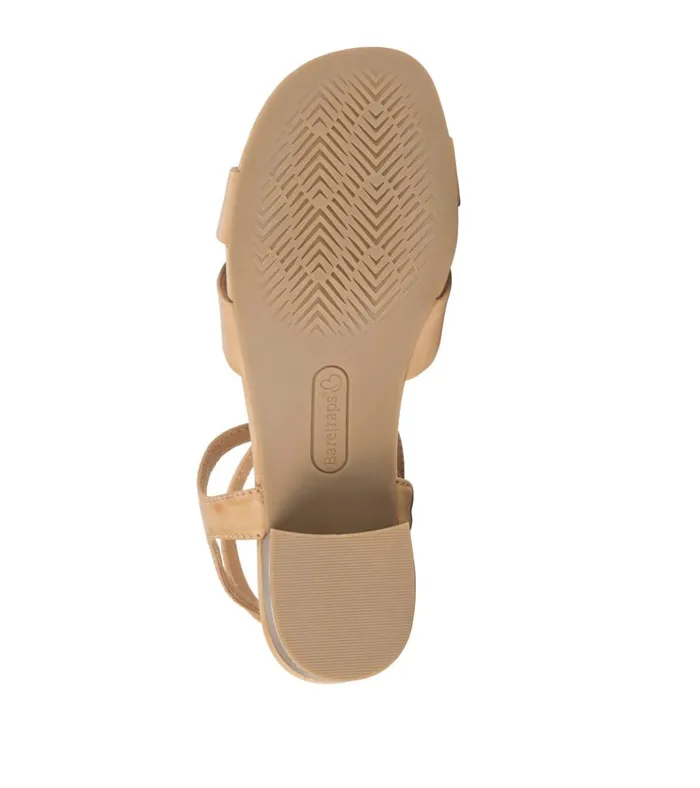 Women Valerie Block Heel Sandal Natural Baretraps Classic Comfort Sandals