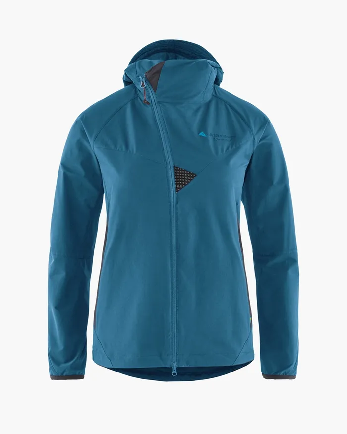 Women Vanadis 20 WindStretch Jacket Monkshood Blue Klttermusen Wind Resistant Jackets