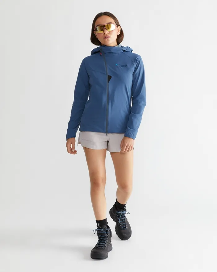 Women Vanadis 20 WindStretch Jacket Monkshood Blue Klttermusen Wind Resistant Jackets