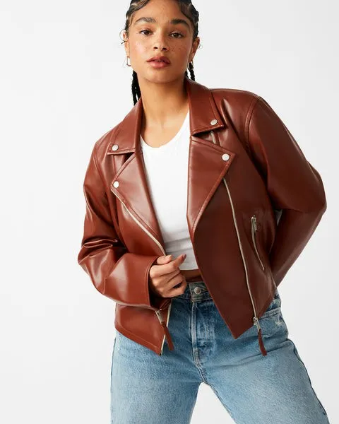 Women VINKA JACKET COGNAC Cognac Steve Madden Jackets and Coats Women VINKA JACKET COGNAC Cognac Steve Madden Jackets and Coats