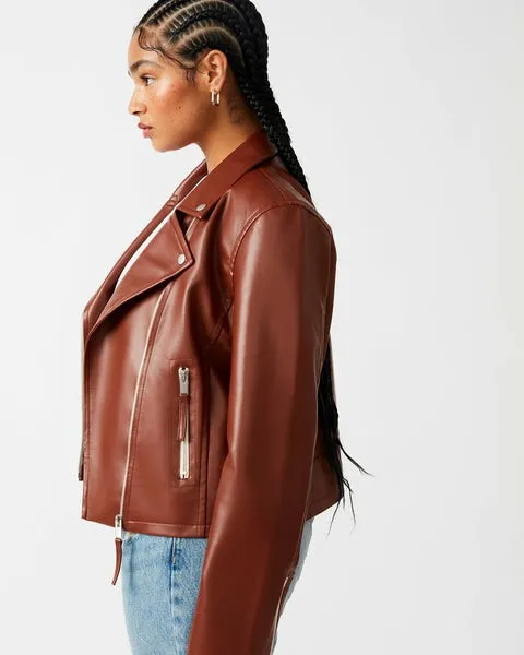 Women VINKA JACKET COGNAC Cognac Steve Madden Jackets and Coats Women VINKA JACKET COGNAC Cognac Steve Madden Jackets and Coats