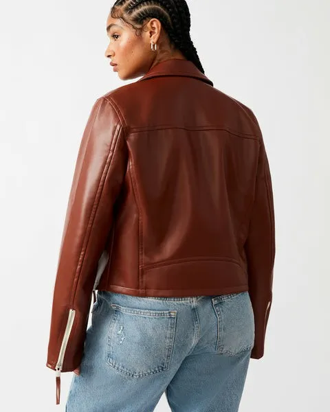 Women VINKA JACKET COGNAC Cognac Steve Madden Jackets and Coats Women VINKA JACKET COGNAC Cognac Steve Madden Jackets and Coats