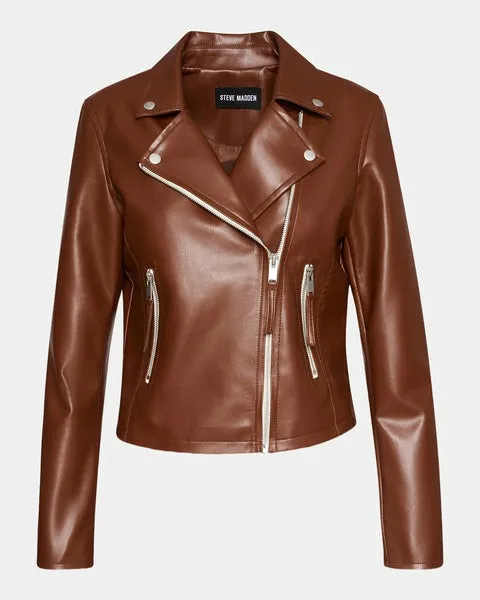 Women VINKA JACKET COGNAC Cognac Steve Madden Jackets and Coats Women VINKA JACKET COGNAC Cognac Steve Madden Jackets and Coats