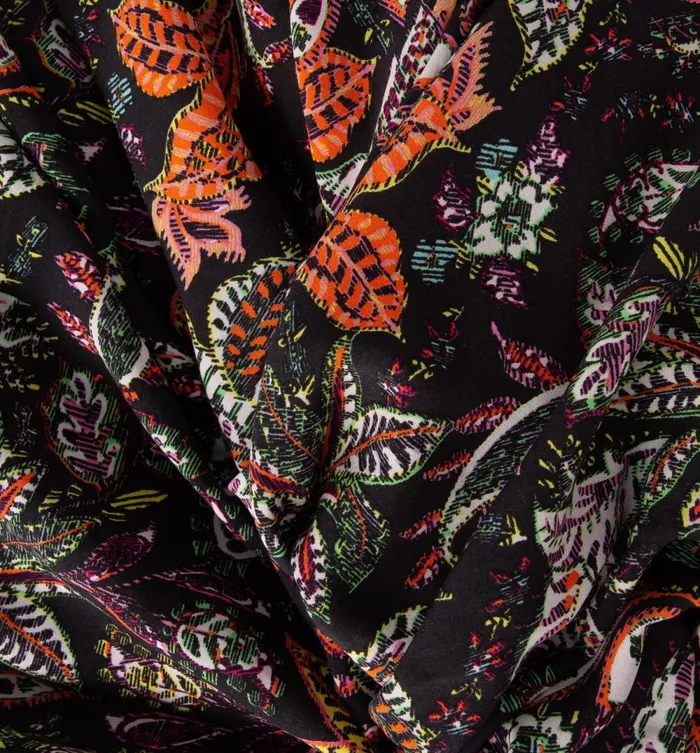 Women Viscose Fabric Cut 8211 Black Print Promod Fabric Cuts And Patterns