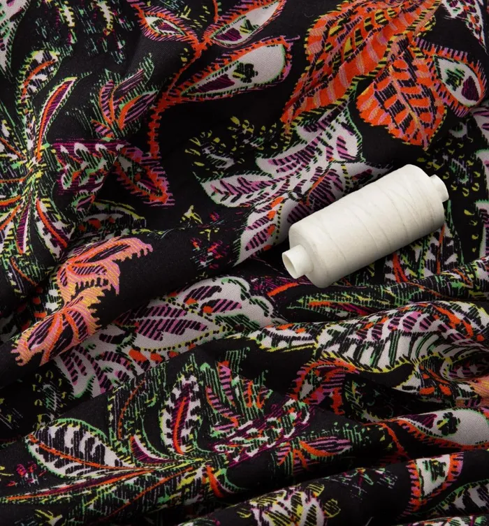 Women Viscose Fabric Cut 8211 Black Print Promod Fabric Cuts And Patterns Women Viscose Fabric Cut 8211 Black Print Promod Fabric Cuts And Patterns