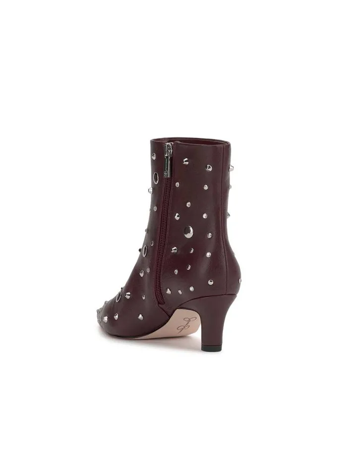 Women Viviana Kitten Heel Bootie In Dark Cherry Jessica Simpson Boots and Booties