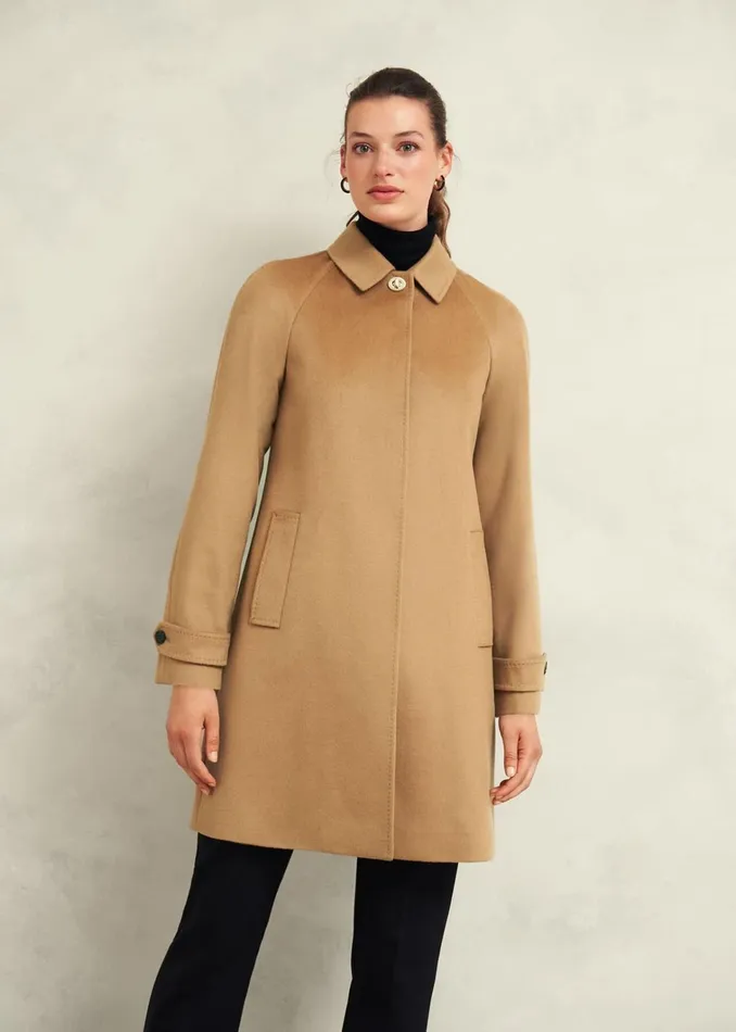 Women Vivienne Wool Coat Warm Beige Hobbs Coats and Jackets