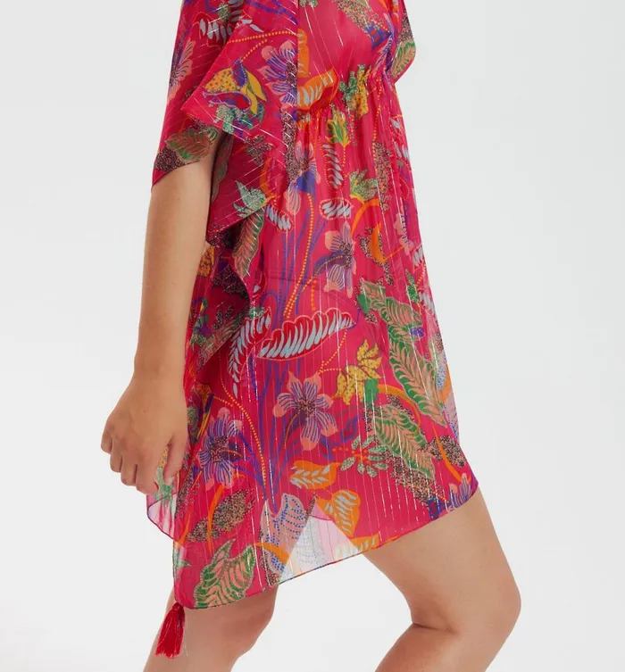 Women Voile Kaftan Tunic 8211 Pink Print Promod Shirts And Tunics Women Voile Kaftan Tunic 8211 Pink Print Promod Shirts And Tunics