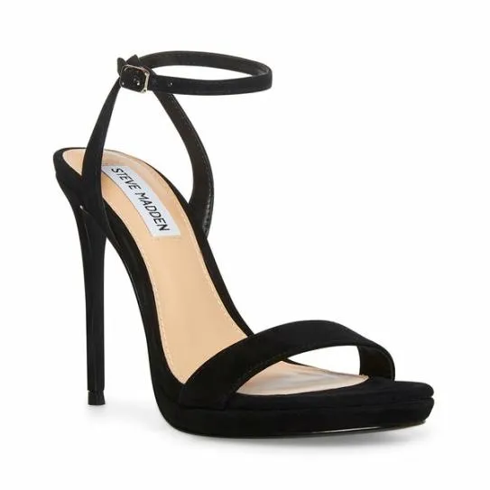 Women WAFER BLACK SUEDE Black Suede Steve Madden Heels Women WAFER BLACK SUEDE Black Suede Steve Madden Heels