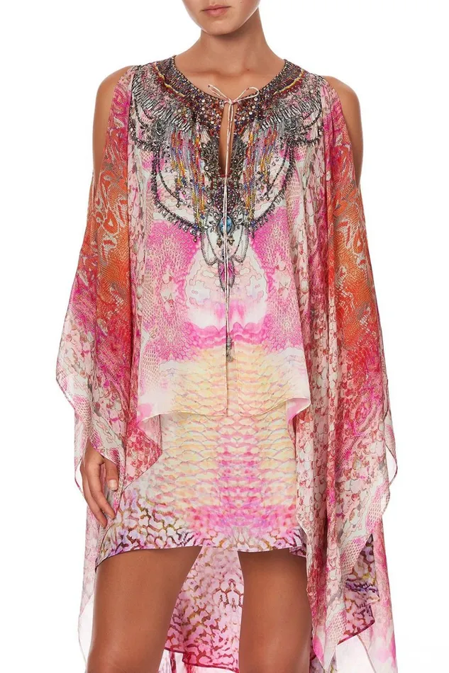 Women Wedding Guest Dresses Camilla Long Sheer Overlay Dress Serpentine Dreams