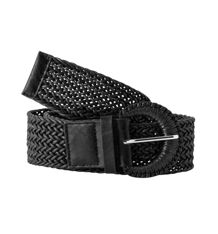 Women Wide Woven Belt 8211 Black Promod Belts