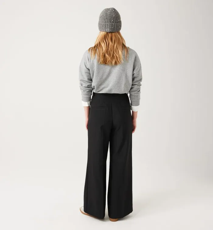 Women Wideleg HighWaist Trousers 8211 Black Promod Trousers Women Wideleg HighWaist Trousers 8211 Black Promod Trousers