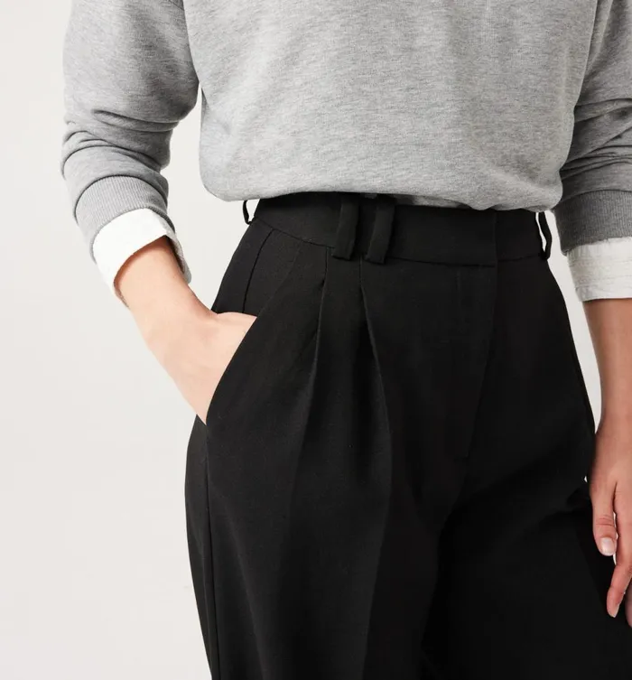 Women Wideleg HighWaist Trousers 8211 Black Promod Trousers Women Wideleg HighWaist Trousers 8211 Black Promod Trousers