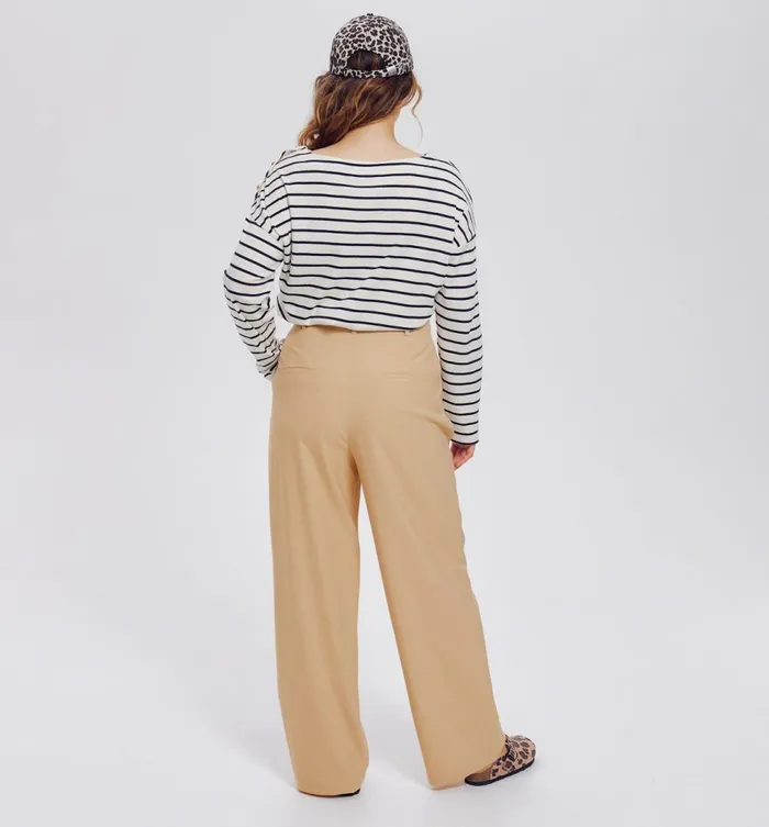 Women Wideleg Pleat Trousers 8211 Beige Promod Trousers Women Wideleg Pleat Trousers 8211 Beige Promod Trousers