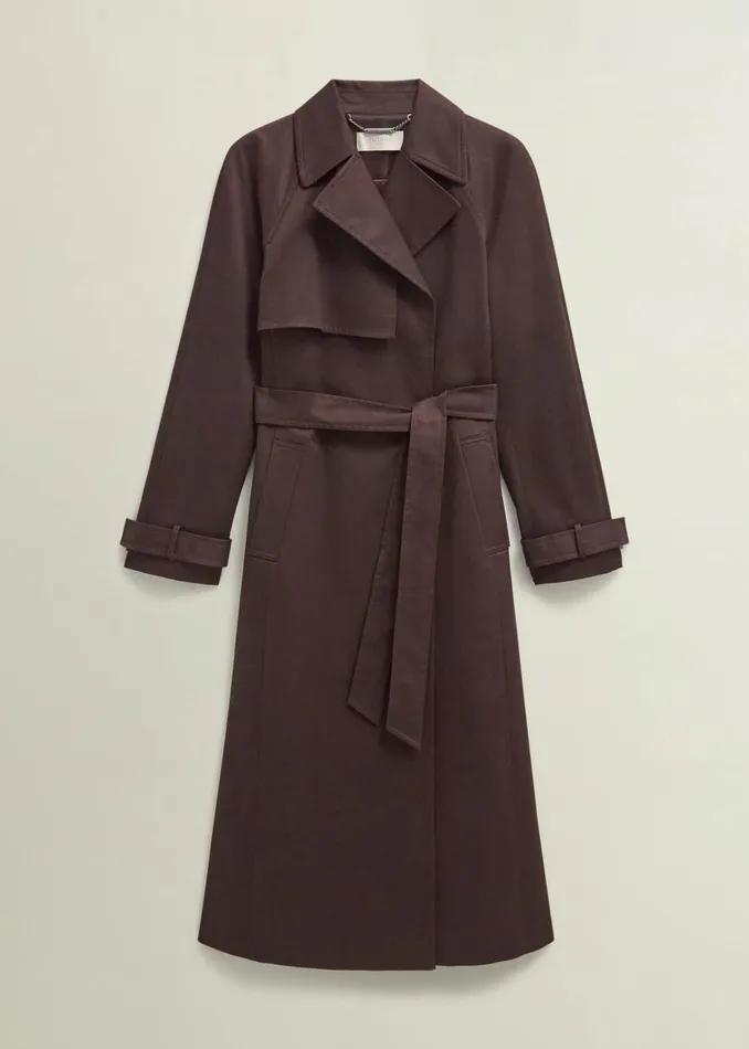 Women Willow Cotton Trench Chocolate Hobbs Coats and Jackets