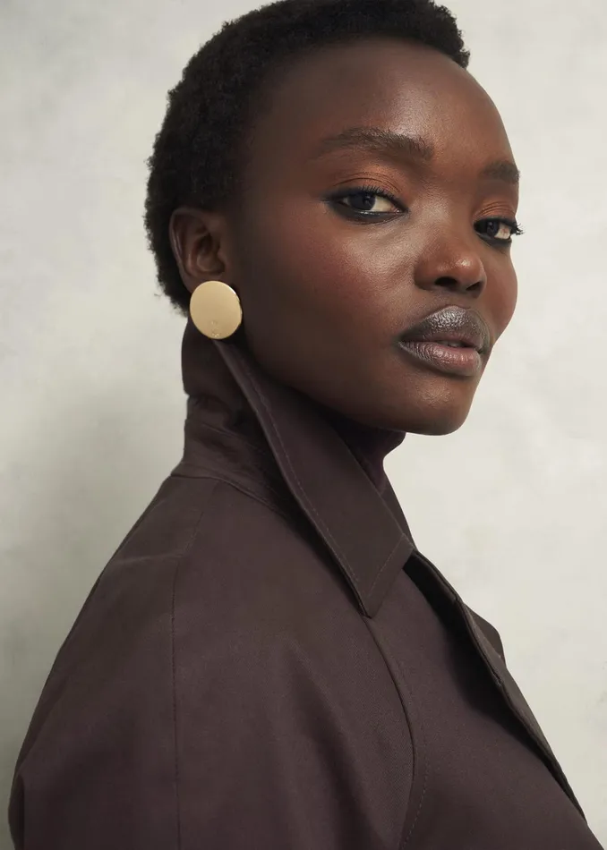 Women Willow Cotton Trench Chocolate Hobbs Coats and Jackets