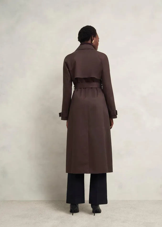 Women Willow Cotton Trench Chocolate Hobbs Coats and Jackets