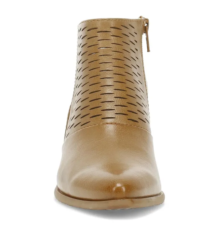 Women Yangley Block Heel Bootie Light Almond Baretraps Booties