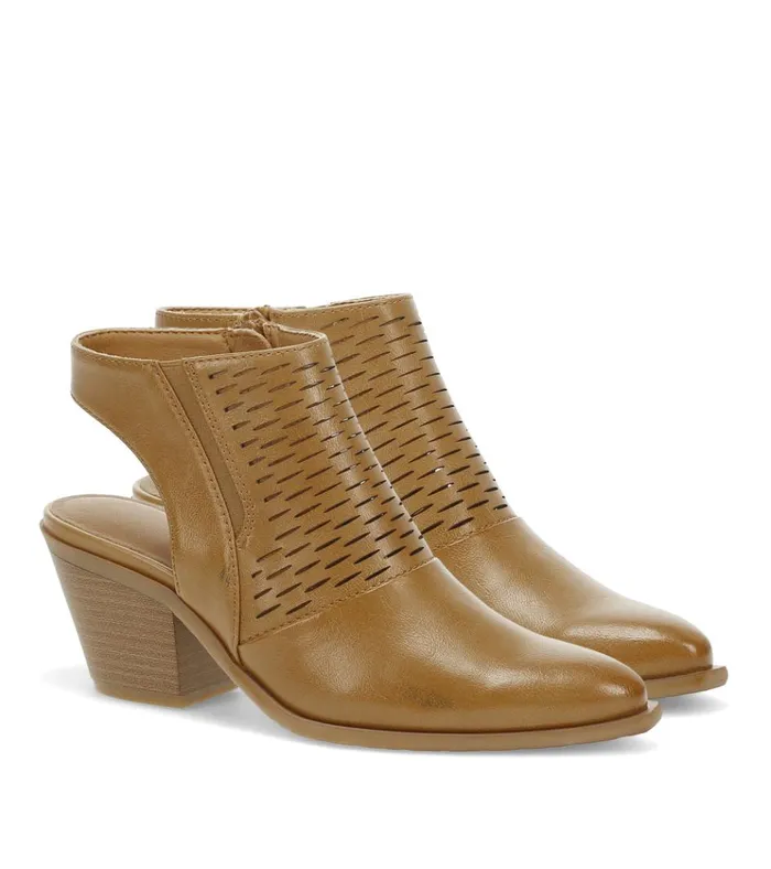 Women Yangley Block Heel Bootie Light Almond Baretraps Booties