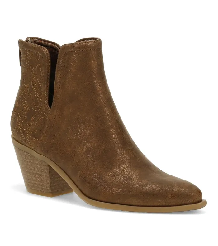 Women Yara Block Heel Bootie Bronze Baretraps Booties