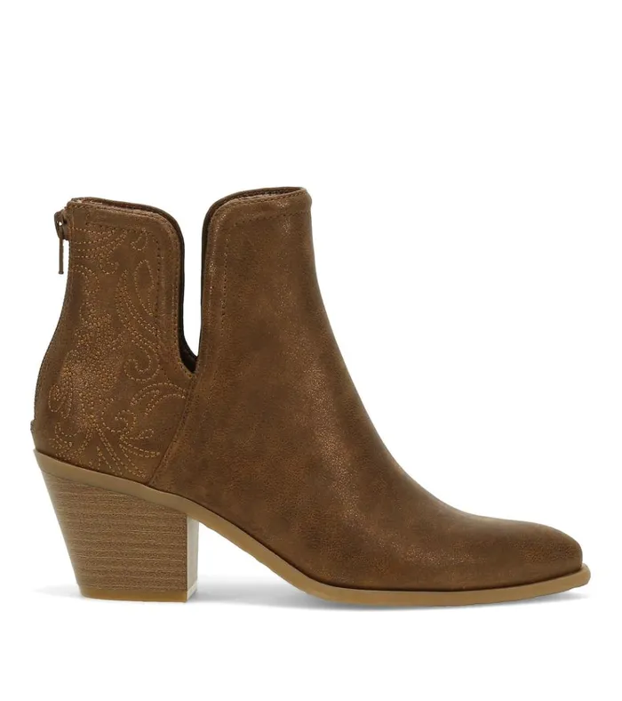 Women Yara Block Heel Bootie Bronze Baretraps Booties