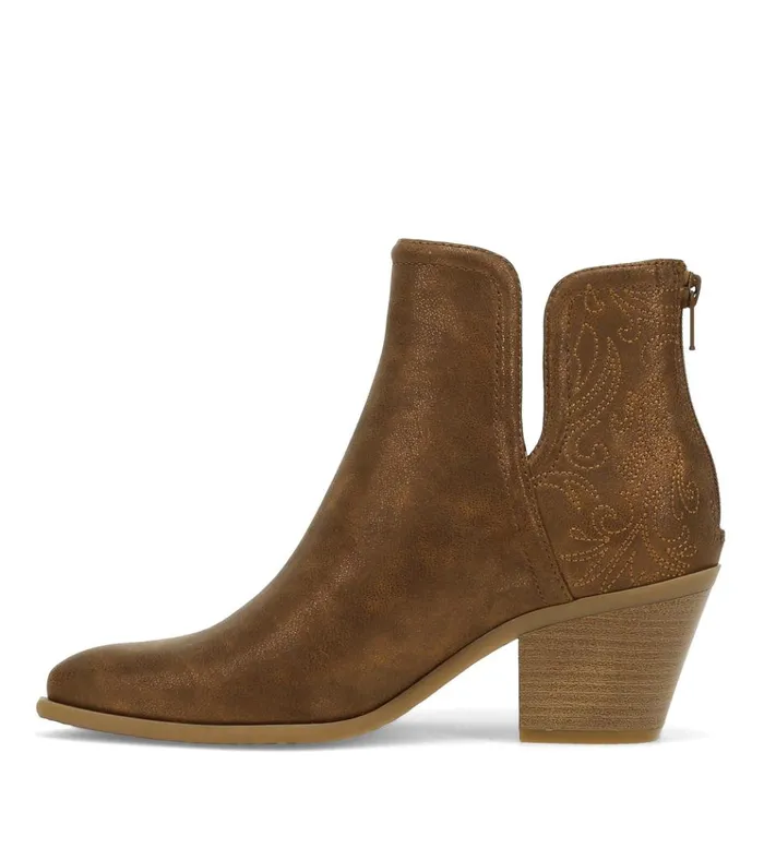 Women Yara Block Heel Bootie Bronze Baretraps Booties