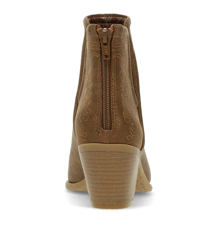 Women Yara Block Heel Bootie Bronze Baretraps Booties