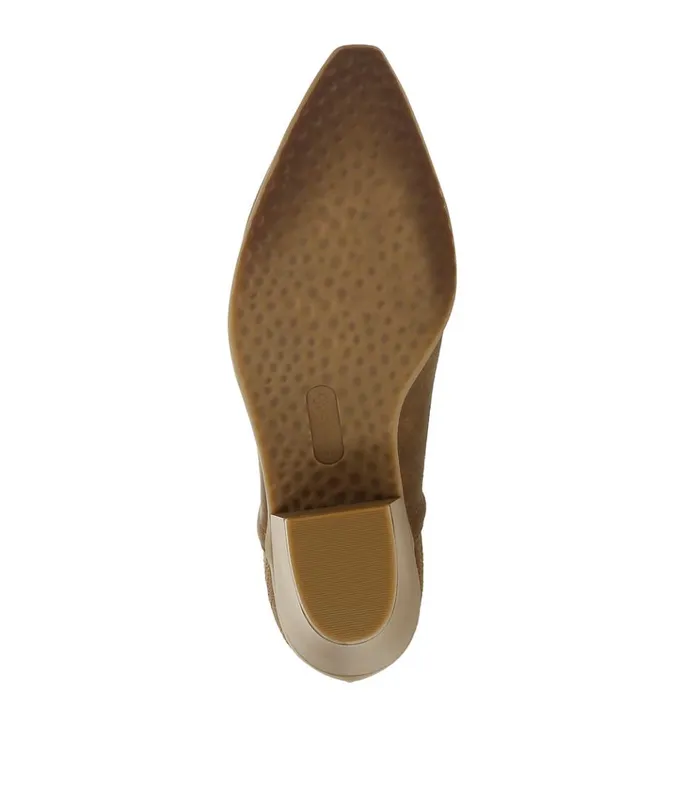 Women Yara Block Heel Bootie Bronze Baretraps Booties