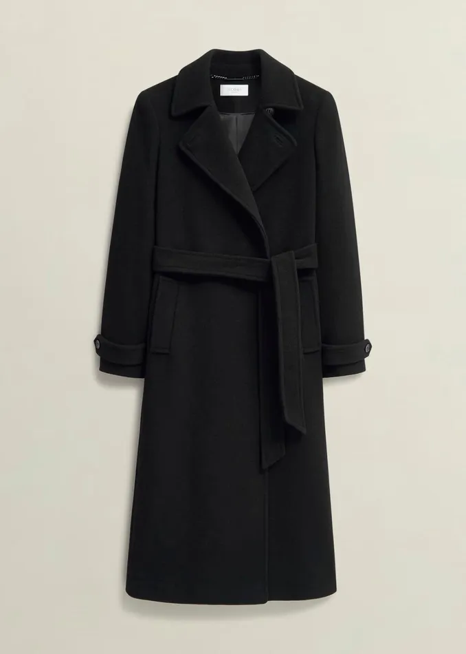 Women Yasmina Wool Blend Coat Black Hobbs Coats and Jackets