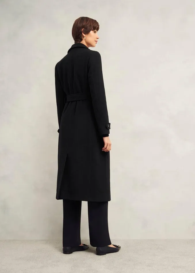 Women Yasmina Wool Blend Coat Black Hobbs Coats and Jackets